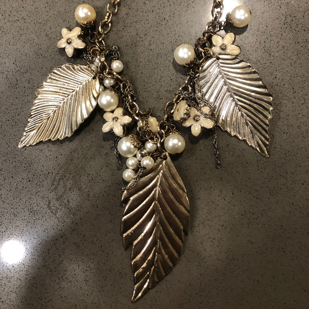 Gold statement necklace